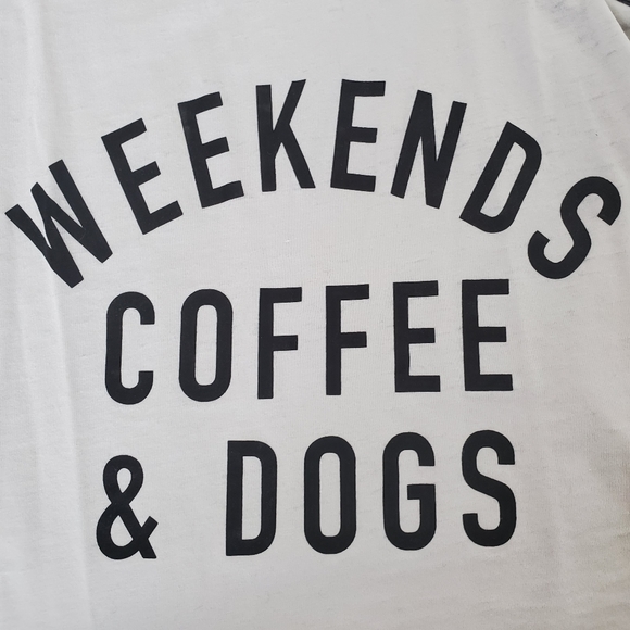NWT Weekends Coffee and Dogs Tank Top Women's Size XS Grey - Picture 9 of 9